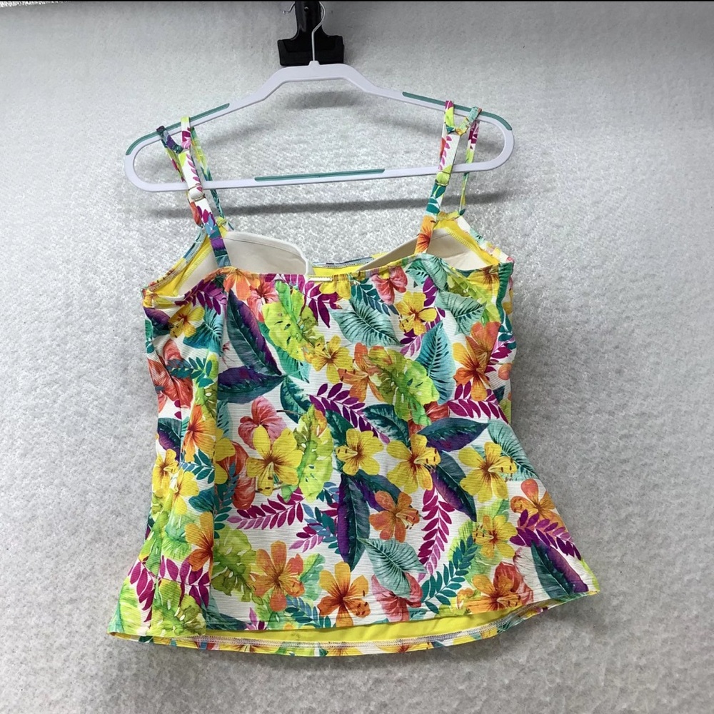 Sunsets Escape Size 20 Tankini top- tropical pattern - Picture 2 of 2